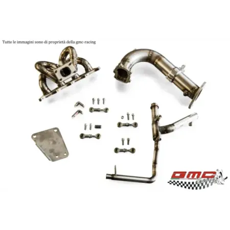 COLLETTORE INOX GMC PER ABARTH 1.4 T-JET CON KIT DOWNPIPE E TUBO ACQUA