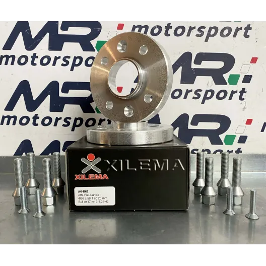 Pair of 500 abarth spacers 20 mm thick with bolts