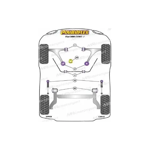 POWERFLEX 500 Abarth Rear axle bushing