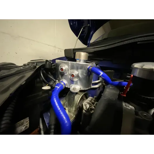 Abarth 500/595 radiator water tank in reinforced aluminum