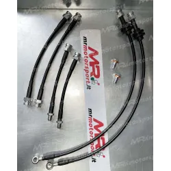 Braided aeronautical brake hoses kit for Grande Punto Abarth / Punto Evo Abarth - 6 pieces (2 FRONT + 4 REAR) 2