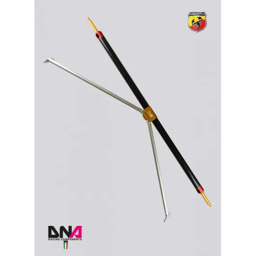 DNA Racing carbon rear strut bar with tie rods kit (4 seats) 500 Abarth