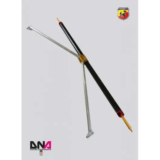 DNA Racing carbon rear strut bar with tie rods kit (4 seats) 500 Abarth