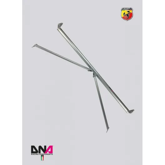 DNA Racing rear strut bar with tie rods kit 500 Abarth