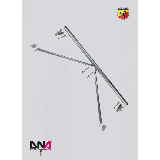 DNA Racing rear strut bar with tie rods kit 500 Abarth
