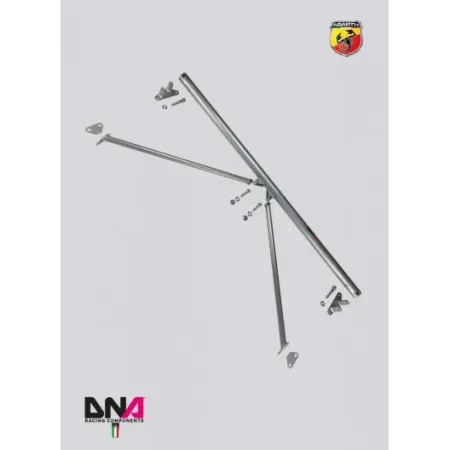 DNA Racing rear strut bar with tie rods kit 500 Abarth