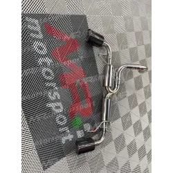 Terminal with silenced minipance 500 595 abarth with 120 MM CARBON tips 2