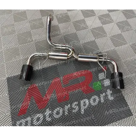 Terminale con minipance silenziato 500 595 abarth con finalini in CARBONIO 120 MM