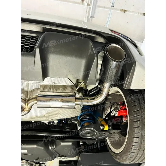 Terminal with silenced minipance 500 595 abarth with 120 MM CARBON tips