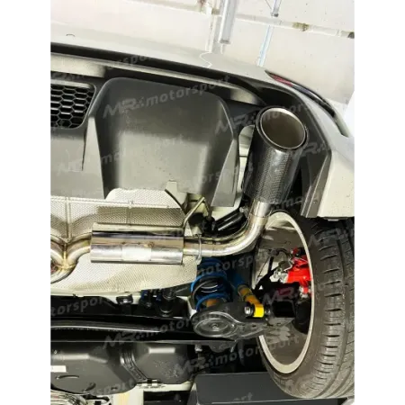 Terminale con minipance silenziato 500 595 abarth con finalini in CARBONIO 120 MM