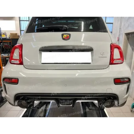 Terminal with silenced minipance 500 595 abarth with 120 MM CARBON tips