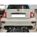 Terminale con minipance silenziato 500 595 abarth con finalini in CARBONIO 120 MM