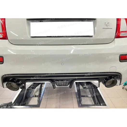 Terminal with silenced minipance 500 595 abarth with 120 MM CARBON tips