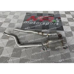 Silenced 500 abarth central silencer Diameter 60 mm WITH REDUCTION FOR MONZA-AKRAPOVIC-BOMBARDONE