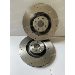 Pair of 330 mm discs for Brembo 500/595 abarth system DRILLED or SLOTTED 2