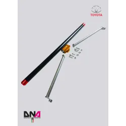 DNA Racing four-seater carbon rear strut bar with tie rods kit