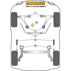 POWERFLEX 500 Abarth Boccola Anteriore per braccio anteriore PFF16-501GBLK 2