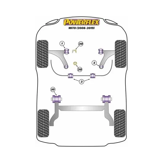 FRONT ANTI ROLL BAR BUSH 21MM Alfa Romeo MiTo