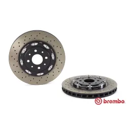 Pair of Brembo front Brake discs Fiat 500 Abarth FLOTTANTI 305mm Composite