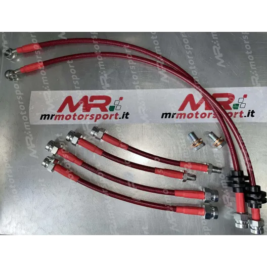 Braided aeronautical brake hoses kit for Alfa Romeo Mito