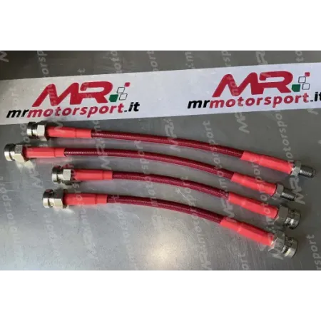Kit 4 tubi freno aeronautici posteriori per Fiat Abarth 500 / 595 / 695
