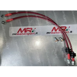 Braided aeronautical brake hoses kit for Grande Punto Abarth / Punto Evo Abarth