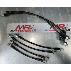 Kit 6 tubi freno aeronautici in treccia per Fiat Abarth 500 / 595 / 695 - 6 pezzi (2 ANTERIORI + 4 POSTERIORI )