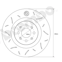 Coppia di dischi BREMBO 305 mm per Impianto Brembo Grande punto/Evo abarth 2