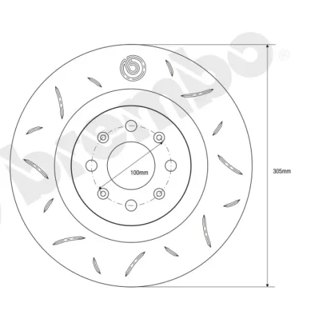 Coppia di dischi BREMBO 305 mm per Impianto Brembo Grande punto/Evo abarth