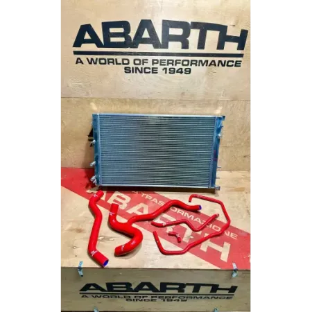 Abarth 500 aluminum radiator 500 595 + water silicon hoses