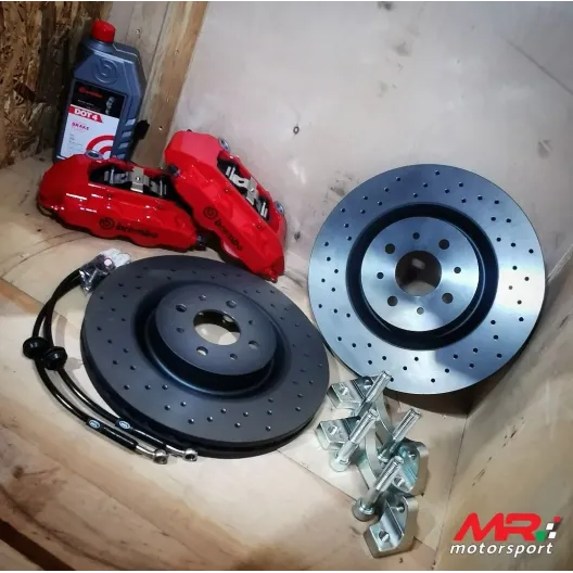 Braking system 305 mm discs Drilled or floating or Slotted Original 500 ABARTH