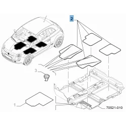 Kit tappeti in moquette per Abarth 500 ORIGINALI Cambio Manuale 2