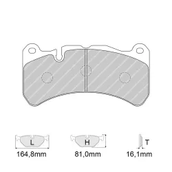 Ferodo ds 2500 front pads 500 abarth caliper 330 mm 6 pistons