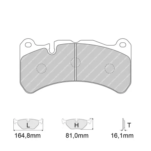 Pastiglie Ferodo ds 2500 anteriori 500 abarth pinza 330 mm 6 pompanti