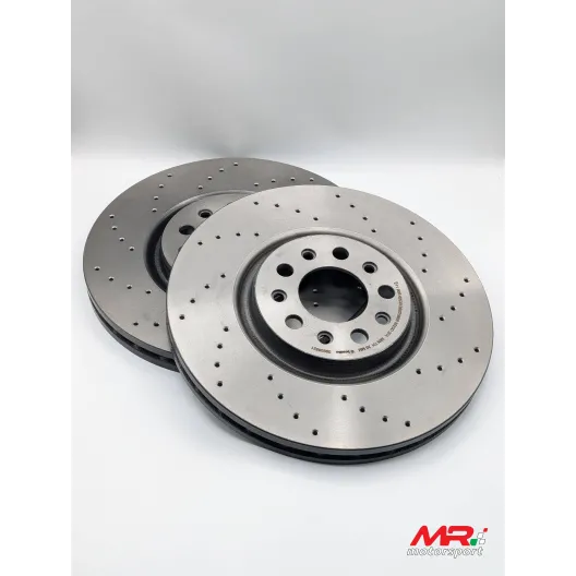 Pair of 330 mm perforated discs for Alfa Romeo Giulietta Brembo system