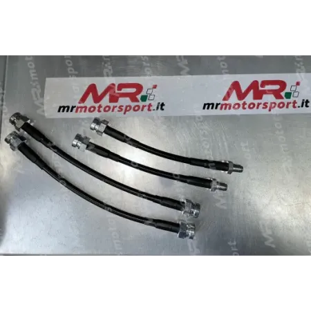 Kit 4 tubi freno aeronautici in treccia per Abarth 500/595 - 4 pezzi (4 POSTERIORI )