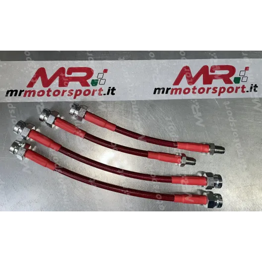 Braided aero brake lines kit for Abarth 500/595 - 4 pieces (4 REAR )