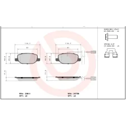Pastiglie posteriori Brembo Alfa Romeo Giulietta 1750 tbi 2