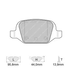 Pastiglie Ferodo ds PERFORMANCE anteriori 500 abarth pinza 284 mm IMPIANTO FRENANTE STOCK ORIGINALE