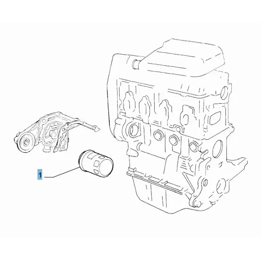 ORIGINAL FIAT ABARTH oil filter A Sandwich screw