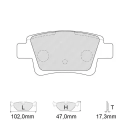 Pastiglie freno FERODO RACING DS2500 POSTERIORI GRANDE PUNTO / PUNTO EVO ABARTH