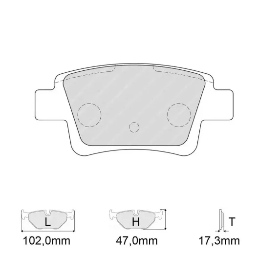 FERODO RACING DS2500 REAR brake pads GRANDE PUNTO / PUNTO EVO ABARTH