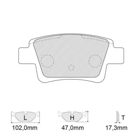 FERODO RACING DS2500 REAR brake pads GRANDE PUNTO / PUNTO EVO ABARTH