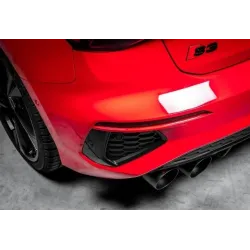 Split stainless steel exhaust Black with round terminals 4 / 102 mm Sport Line AUDI S3 8Y RAGAZZON 2.0TFSI (228kW) 2020--03/2024 2