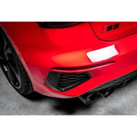 Split stainless steel exhaust Black with round terminals 4 / 102 mm Sport Line AUDI S3 8Y RAGAZZON 2.0TFSI (228kW) 2020--03/2024