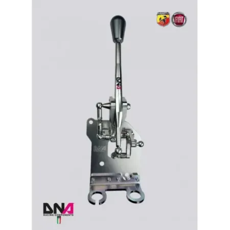 Kit torretta cambio regolabile anodizzata naturale DNA Racing con pomello grigio 500 Abarth