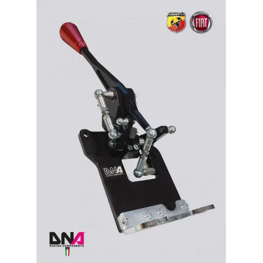 DNA RACING ADJUSTABLE GEAR TURRET KIT ANODIZED BLACK 695 STYLE 500 ABARTH KNOB