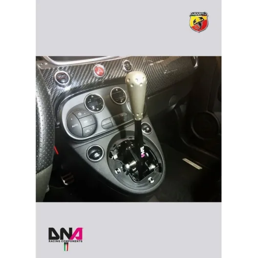 DNA RACING ADJUSTABLE GEAR TURRET KIT ANODIZED BLACK 695 STYLE 500 ABARTH KNOB