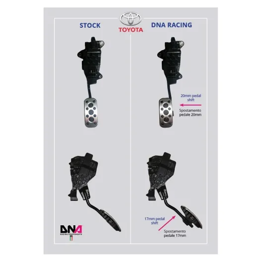 Toyota Yaris GR Accelerator pedal raiser and shift kit DNA RACING