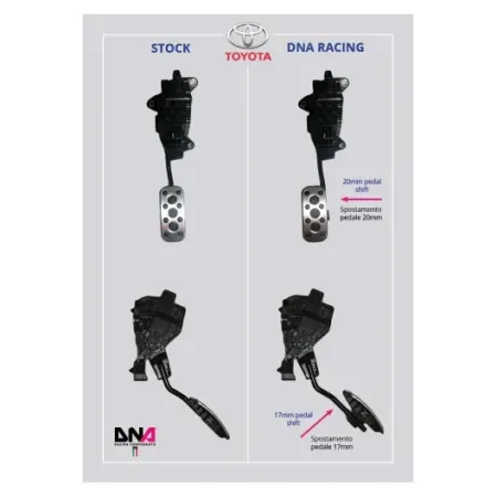 Toyota Yaris GR Accelerator pedal raiser and shift kit DNA RACING